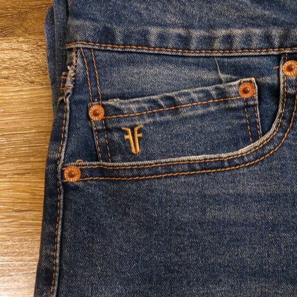 FRYE NWT Women's Cuffed Crop Blue Jean 16/34 - Picture 4 of 6